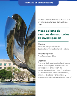 Mesa abierta de avances de resultados de investigación