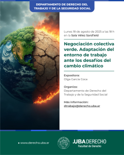 Negociación colectiva verde. Adaptación del entorno de trabajo ante los desafíos del cambio climático