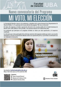 Nueva convocatoria del programa "Mi voto, mi elección"