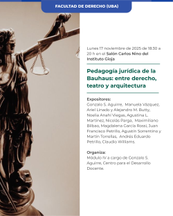 Pedagogía jurídica de la Bauhaus: entre derecho, teatro y arquitectura