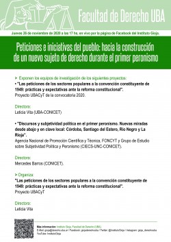 Peticiones e iniciativas del pueblo: hacia la construcción de un nuevo sujeto de derecho durante el primer peronismo