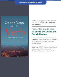Presentación de libro <i>Al borde del verbo</i> de Gabriel Meyer