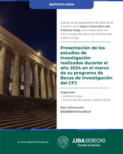 Presentación de los estudios de investigación realizados durante el año 2024 en el marco de su programa de Becas de Investigación del CFJ