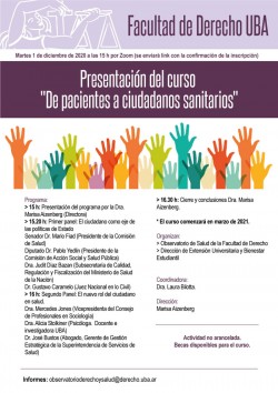 Presentación del curso "De pacientes a ciudadanos sanitarios"