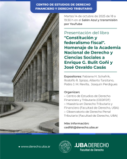 Presentación del libro "Constitución y federalismo fiscal". Homenaje de la Academia Nacional de Derecho y Ciencias Sociales a Enrique G. Bulit Goñi y José Osvaldo Casás
