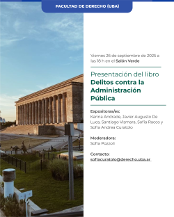 Presentación del libro <i>Delitos contra la Administración Pública</i>