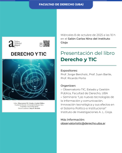 Presentación del libro <i>Derecho y TIC</i>