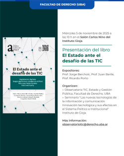 Presentación del libro <i>El Estado ante el desafío de las TIC</i>