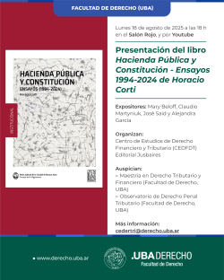 Presentación del libro <i>Hacienda Pública y Constitución - Ensayos 1994-2024</i> de Horacio Corti