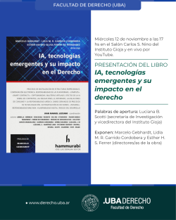 Presentación del libro <i>IA, tecnologías emergentes y su impacto en el derecho</i>