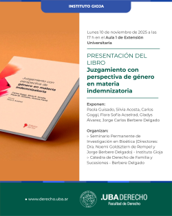 Presentación del libro <i>Juzgamiento con perspectiva de género en materia indemnizatoria</i>