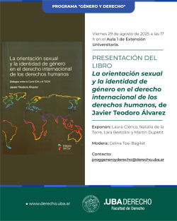 Presentación del libro <i>La orientación sexual y la identidad de género en el derecho internacional de los DDHH</i>