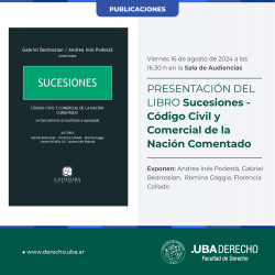Presentación del libro <i>Sucesiones - Código Civil y Comercial de la Nación Comentado</i>