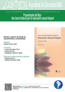 Presentación del libro <i>Una teoría federal para la educación sexual integral</i>