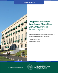 Programa de Apoyo Reuniones Científicas UBA 2026. Período febrero - agosto