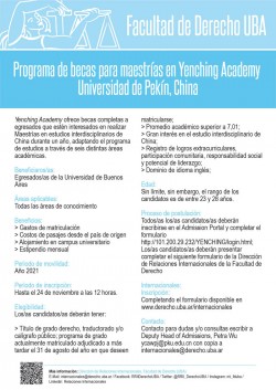 Programa de becas para maestrías en <i>Yenching Academy</i> - Universidad de Pekín, China