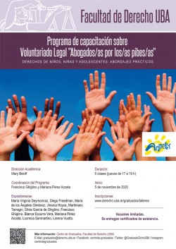 Programa de capacitación sobre Voluntariado Legal "Abogados/as por los/as pibes/as"