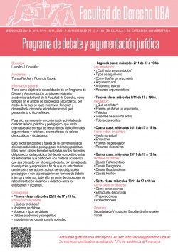Programa de debate y argumentación jurídica
