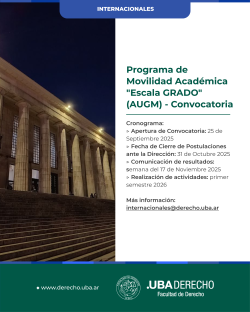 Programa de Movilidad Académica "Escala GRADO" (AUGM) - Convocatoria 2026