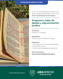 Programa y taller de debate y argumentación jurídica