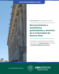Reconocimiento a estudiantes, graduados/as y docentes de la Universidad de Buenos Aires