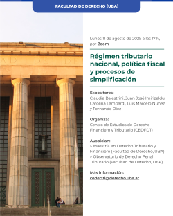 Régimen tributario nacional, política fiscal y procesos de simplificación