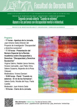 Segunda jornada abierta: "cuando no estemos". Apoyos a las personas con discapacidad mental o intelectual