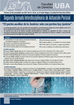 Segunda jornada interdisciplinaria de actuación pericial
