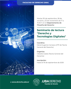 Seminario de lectura "Derecho y Tecnologías Digitales"