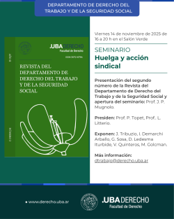 Seminario: Huelga y acción sindical