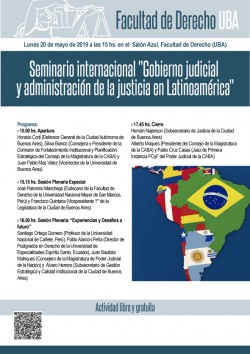 Seminario internacional "Gobierno judicial y administración de la justicia en Latinoamérica"