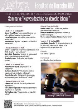 Seminario: "Nuevos desafíos del derecho laboral"