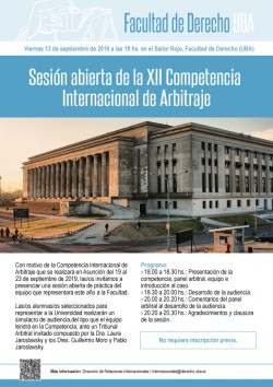 Sesión abierta de la XII Competencia Internacional de Arbitraje