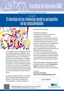 Taller - El abordaje de las violencias desde la perspectiva de las masculinidades