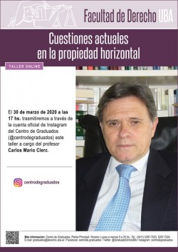 Taller online "Cuestiones actuales en la propiedad horizontal"