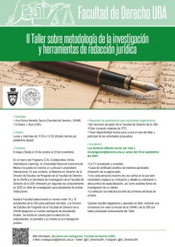 Taller UBA-UNAM sobre metodología de la investigación y herramientas de redacción jurídica
