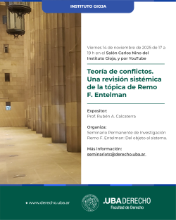 Teoría de conflictos. Una revisión sistémica de la tópica de Remo F. Entelman
