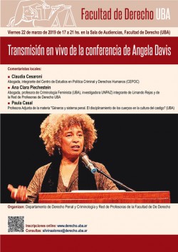 Transmisión en vivo de la conferencia de Angela Davis