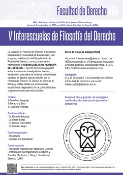 V Interescuelas de Filosofía del Derecho
