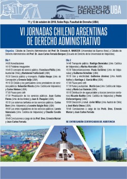 VI Jornadas chileno argentinas de Derecho Administrativo