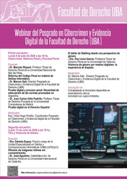 Webinar del Posgrado en Cibercrimen y Evidencia Digital de la Facultad de Derecho (UBA)