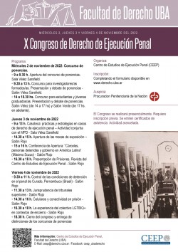X Congreso de Derecho de Ejecución penal