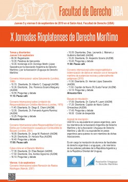 X Jornadas Rioplatenses de Derecho Marítimo