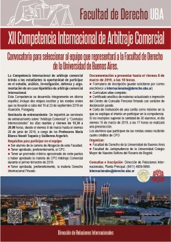 XII Competencia Internacional de Arbitraje Comercial