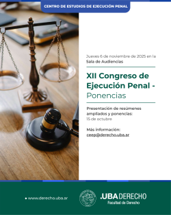XII Congreso de Ejecución Penal - Ponencias
