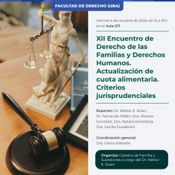 XII Encuentro de Derecho de las Familias y Derechos Humanos. Actualización de cuota alimentaria. Criterios jurisprudenciales