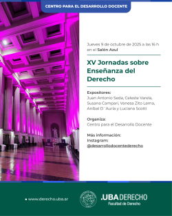 XV Jornadas sobre Enseñanza del Derecho