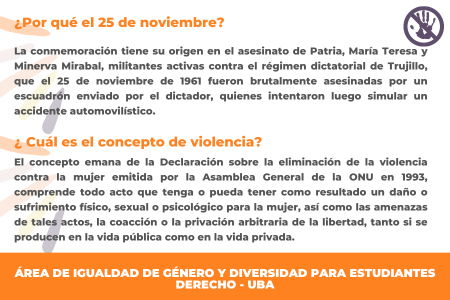 25 de noviembre: Día Internacional de la Eliminación de la Violencia contra las Mujeres y Niñas