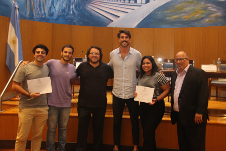Entrega de diplomas a integrantes de los equipos del Torneo Interfacultades 2024
