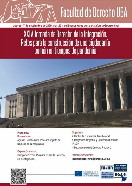 XXIV Jornada de Derecho de la Integración. Retos para la construcción de una ciudadanía común en tiempos de pandemia 